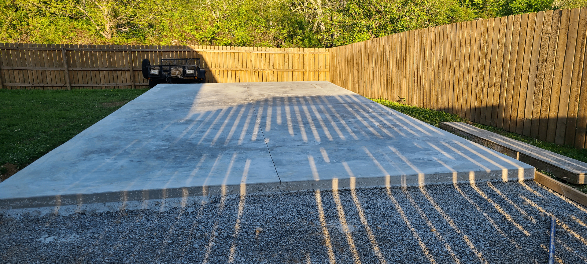 Concrete retaining wall installation for erosion control in Huntsville